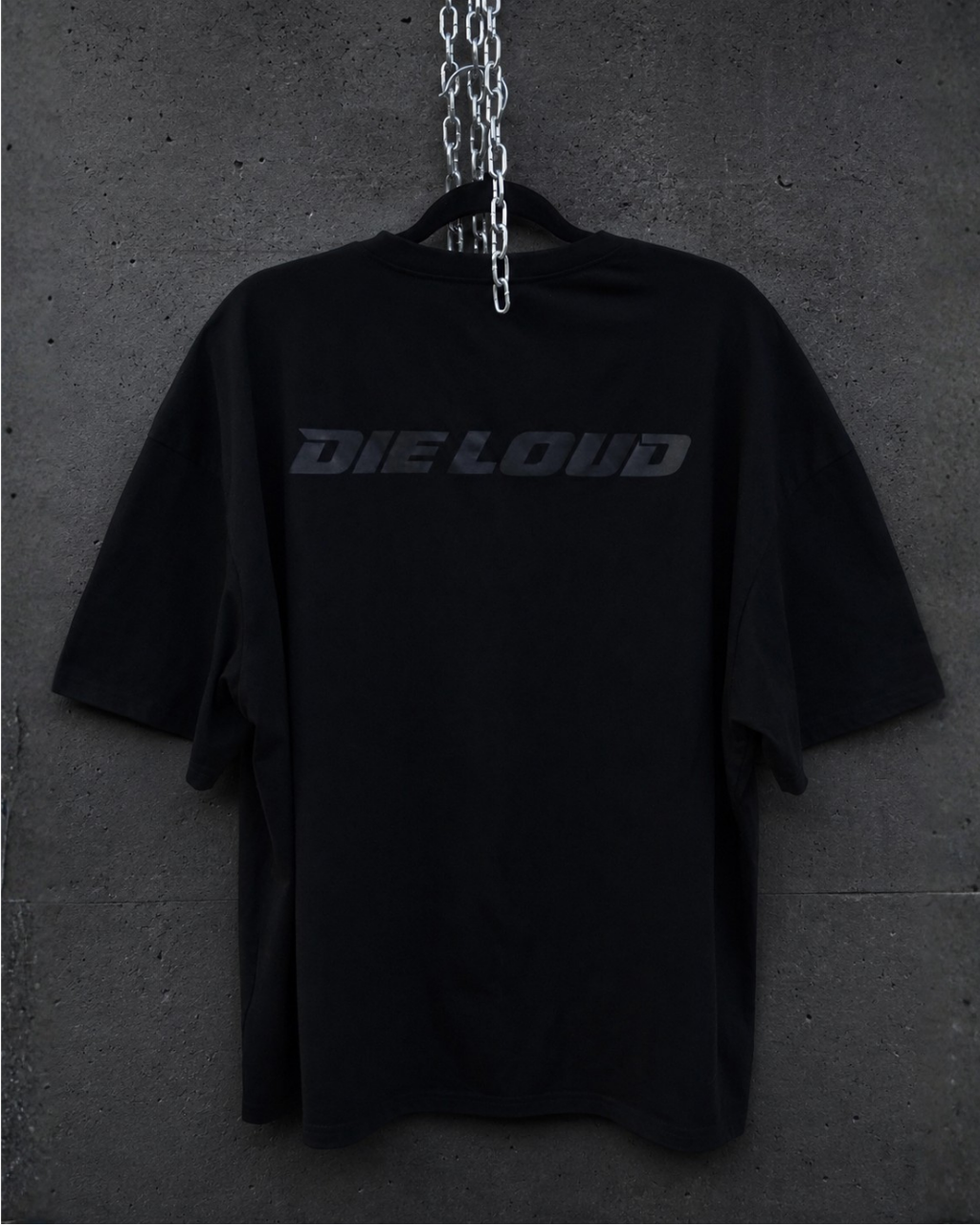 DIE LOUD BLACK LOGO TEE