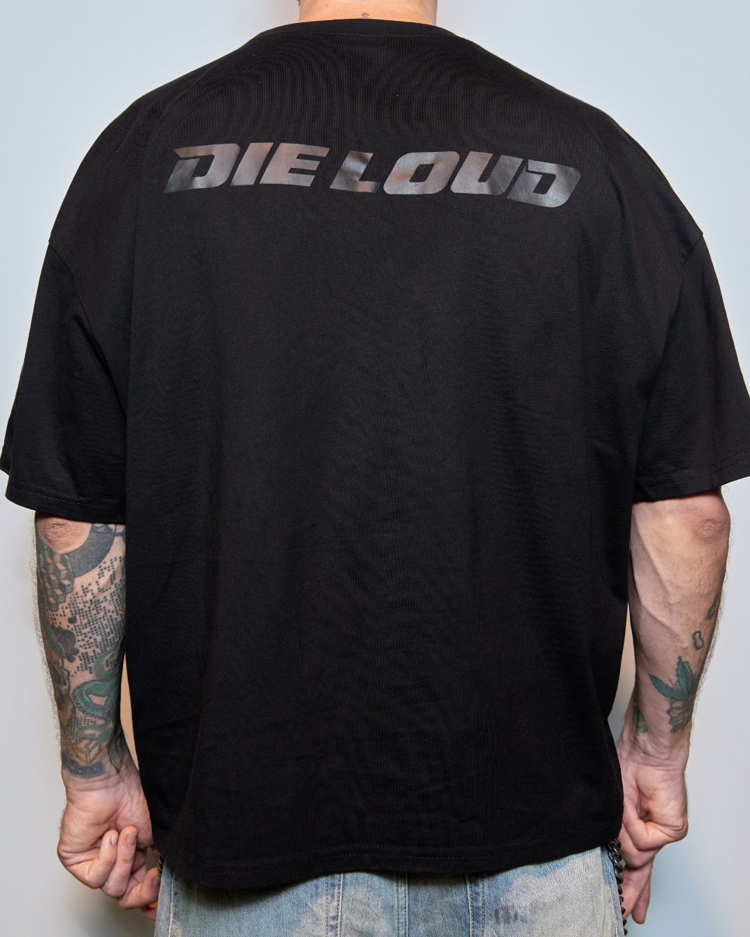 DIE LOUD BLACK LOGO TEE