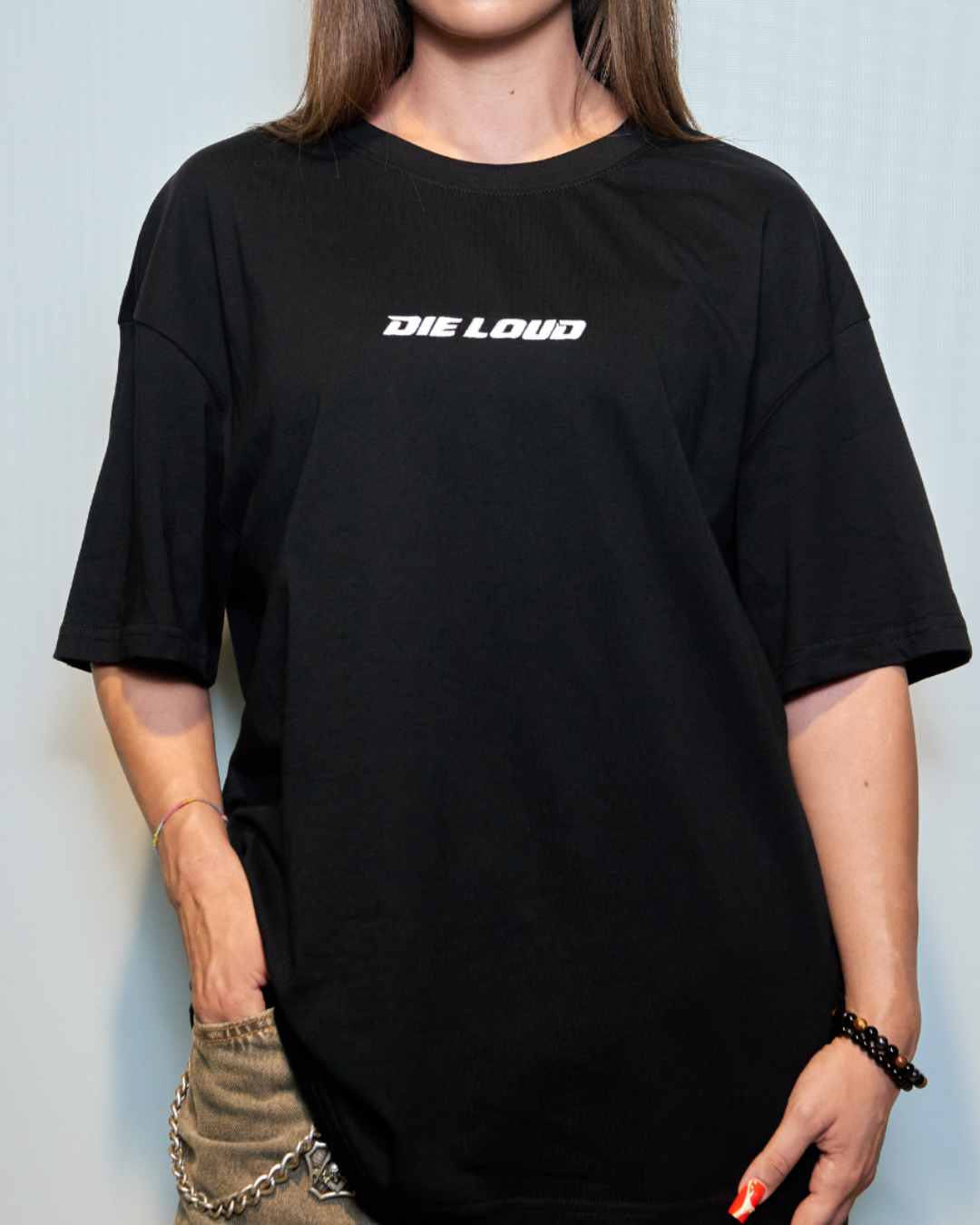 DIE LOUD BLACK LOGO TEE