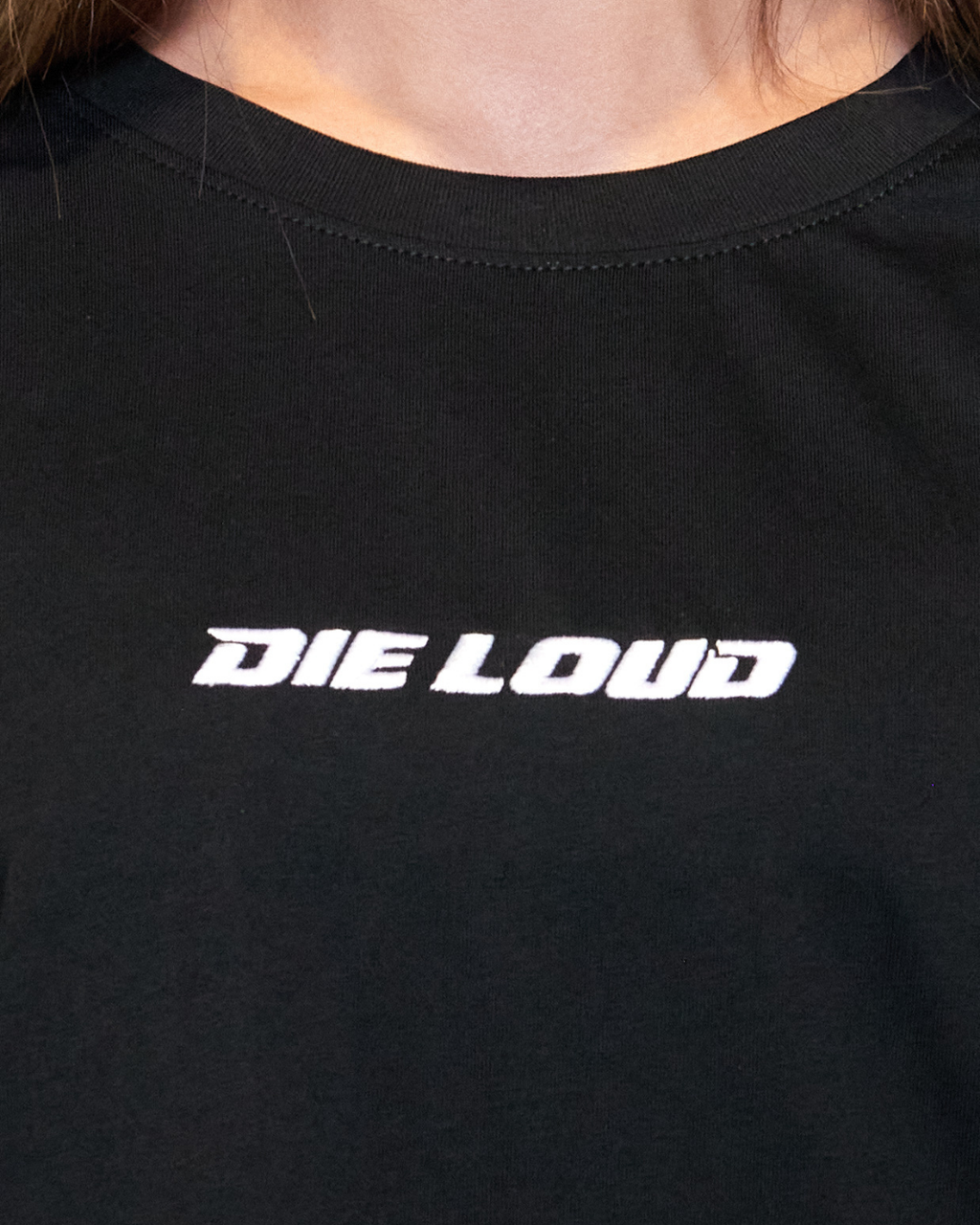 DIE LOUD BLACK LOGO TEE
